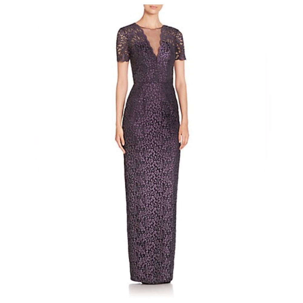 Lace Detailed Theia Formal Column Dress size 4